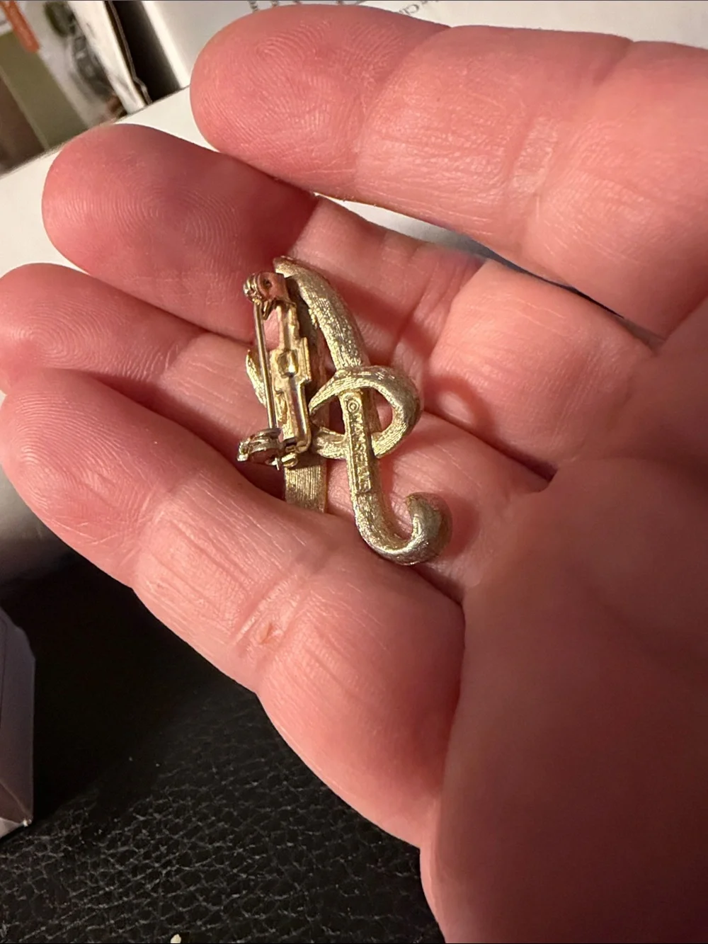 MANSELLE Vintage Gold Tone Monogram Wall Letter A